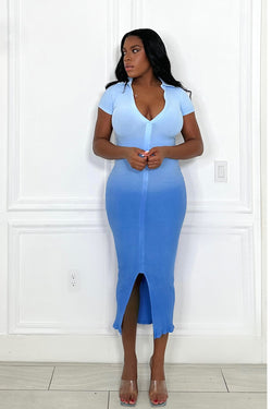 Soft ombré dress (BLUE)