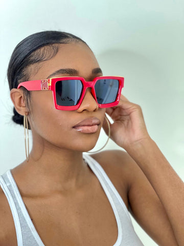 Retro thick frame sunglasses